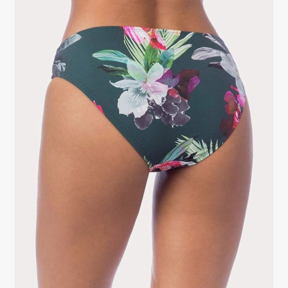 La Blanca Green Floral Bikini Bottom, size 6